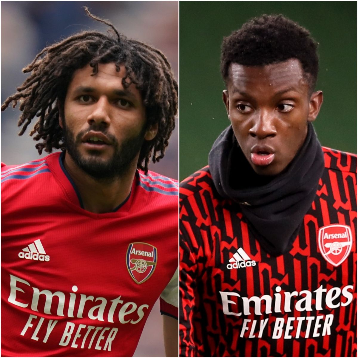 Mohamed Elneny and Eddie Nketiah