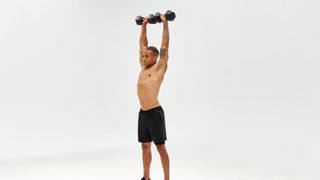 Man doing shoulder press