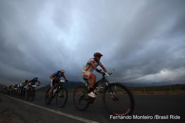 Stormy skies above the racers