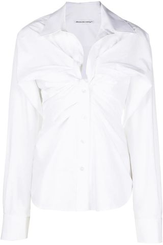 Alexander Wang Spread-Collar Long-Sleeve Shirt
