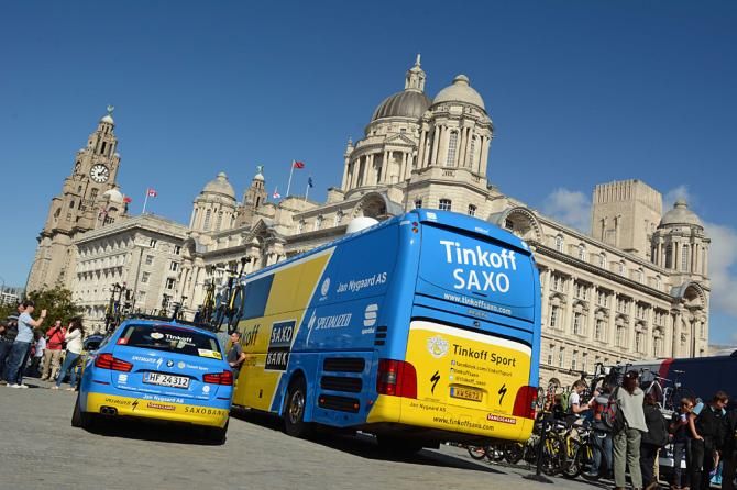 Tinkoff-Saxo team bus