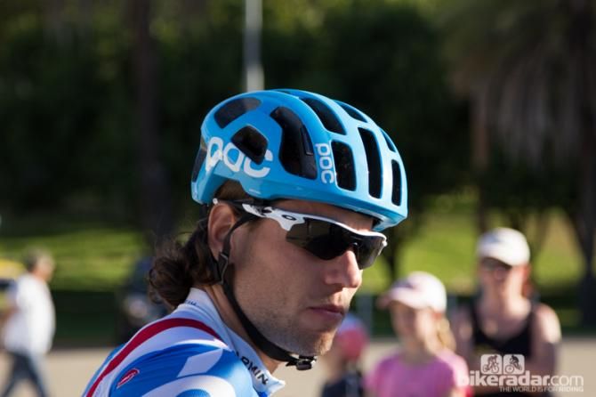 Garmin-Sharp rider Thomas Dekker in the new POC Octal helmet