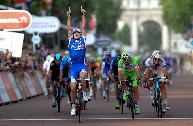 Arnaud Demare (FDJ.fr) wins the race in RideLondon-Surrey Classic.