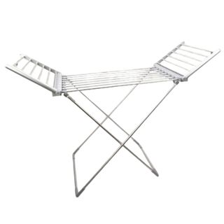 Winged heated clothes airer
