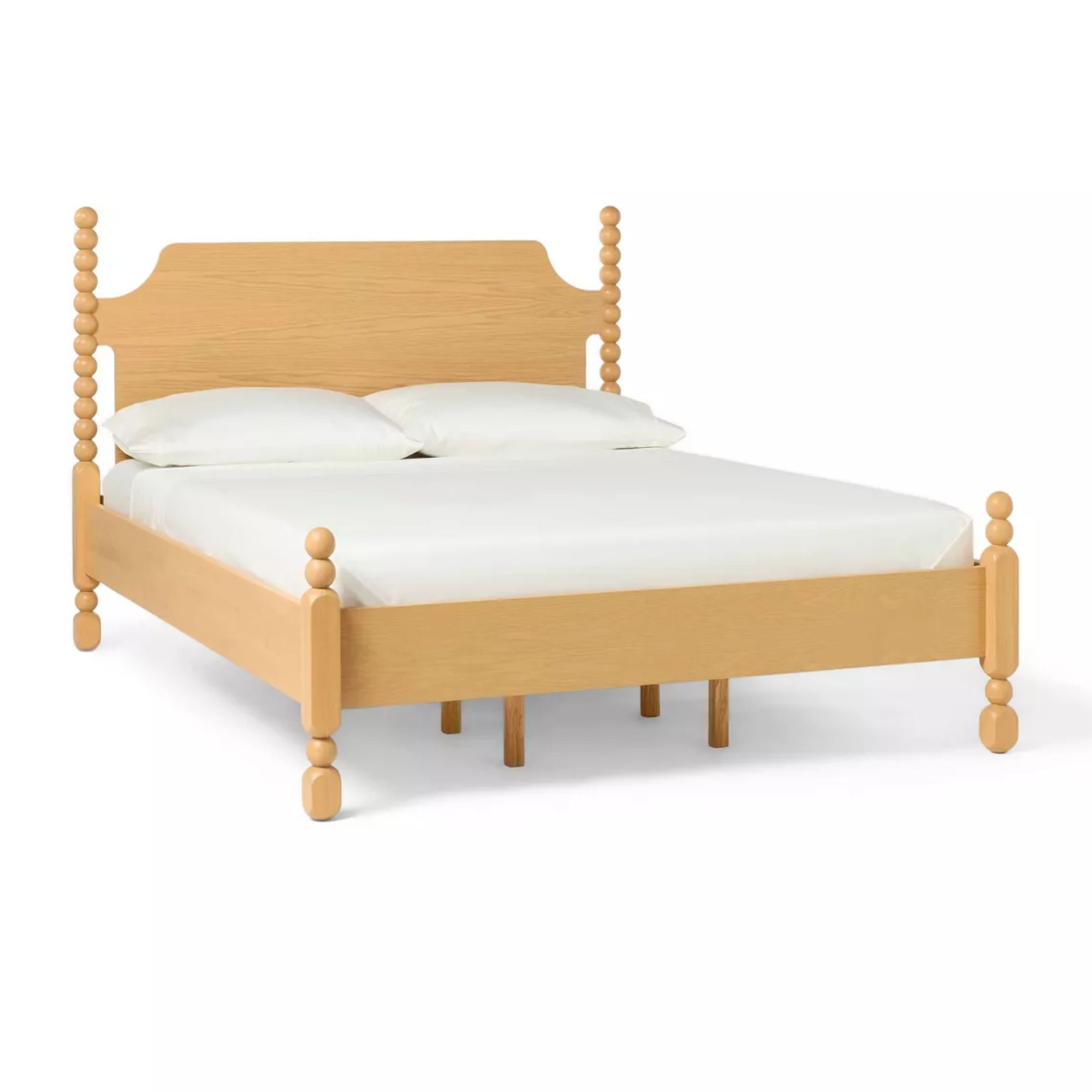 Modern Turned Wood Bed Brown - Threshold™ designed with Studio McGee