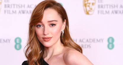 Awards Presenter Phoebe Dynevor attends the EE British Academy Film Awards 2021 at the Royal Albert Hall