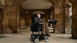 Stephen Hawking photographed at at Emmanuel College on September 19, 2013 in Cambridge. 