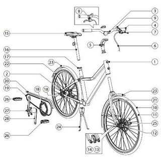 flat pack bike with aluminum frame and automatic two gear system