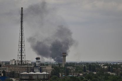 Smoke from Russian shelling rises over Sievierodonetsk