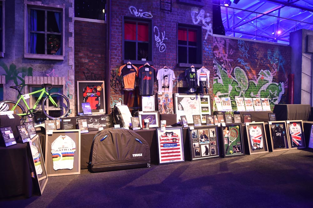 Auction items, Champions of Cyclesport Dinner 2015