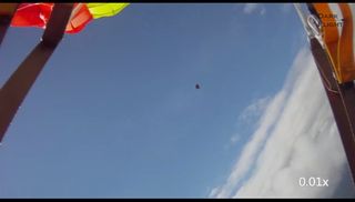 Meteorite Passes Skydiver
