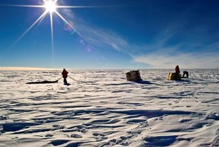 Summer at the south pole, antarctica
