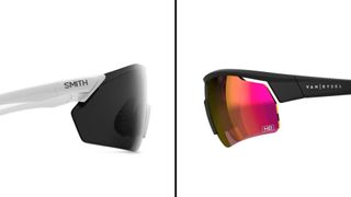 Image shows Smith reverb sunglasses and Van Rysel sunglasses