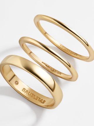 Tris 18k Gold Ring Set - Gold