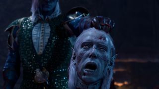 A drow's chopped off head