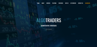 Website screenshot for AlgoTraders