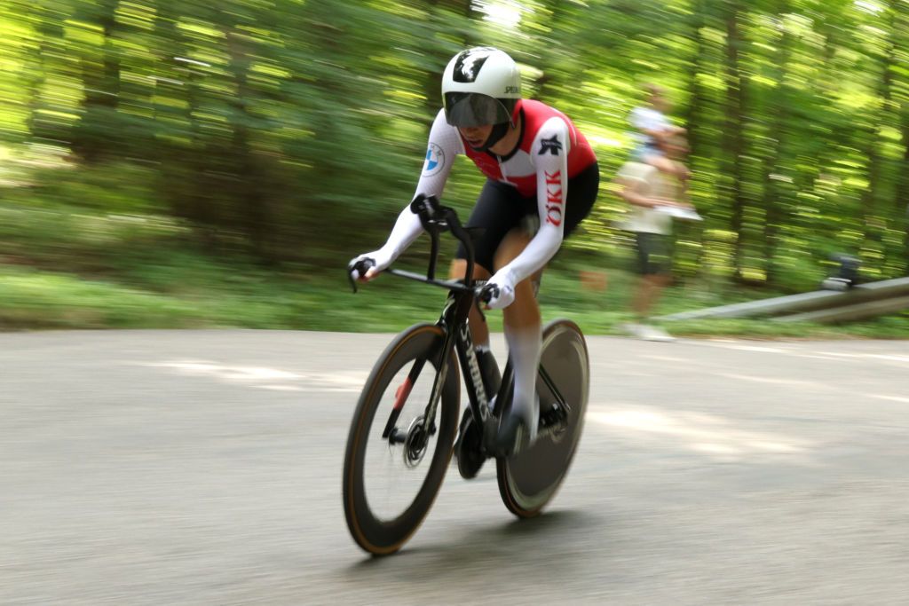 FURSTENFELDBRUCK GERMANY AUGUST 17 Marlen Reusser of Switzerland competes in the Womens Individual Time Trial during the cycling road competition on day 7 of the European Championships Munich 2022 on August 17 2022 in Furstenfeldbruck Germany Photo by Adam PrettyGetty Images