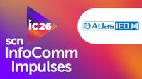 The SCN InfoComm 2026 Impulses banner with AtlasIED logo. 