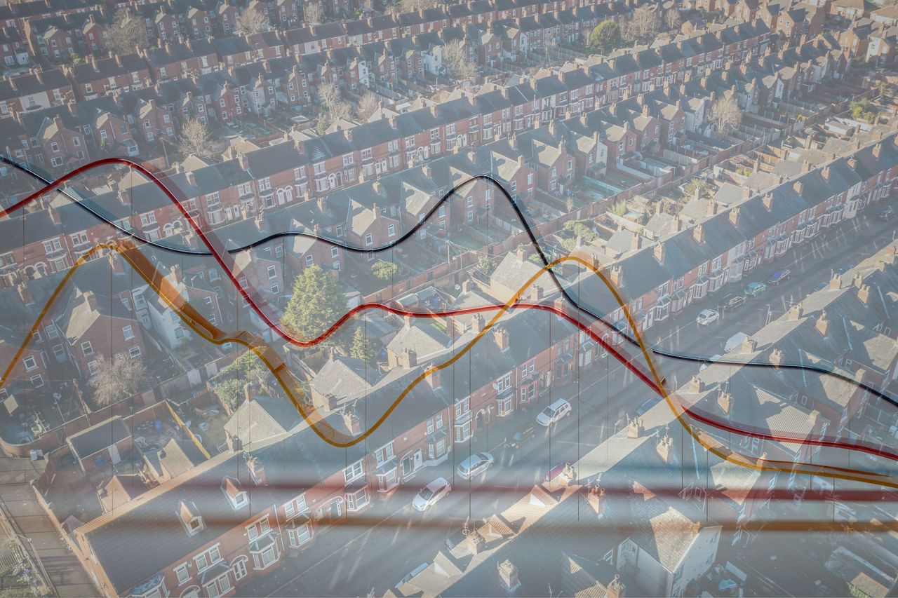 House prices: housing appears behind graph lines