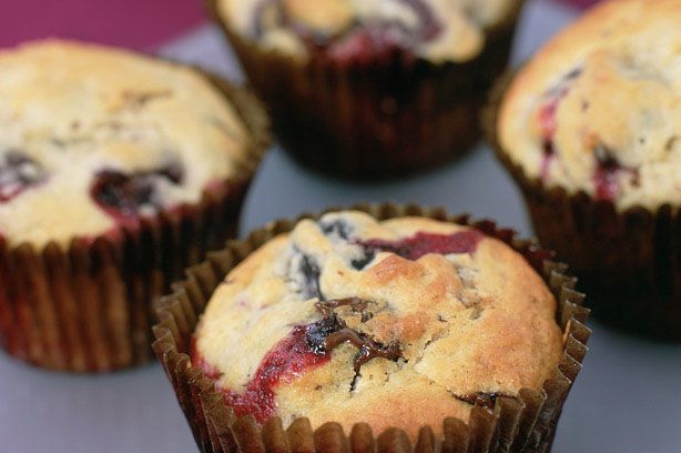 Chocolate cherry muffins