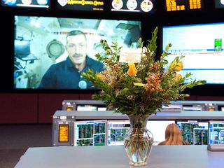 The Shelton family from Texas sends flowers to mission control with each new mission.