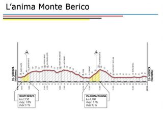 The profile of the Vicenza 2020 finishing circuit.