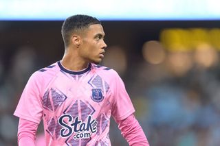 Lewis Dobbin of Everton during the pre-season friendly match between Minnesota United and Everton at Allianz Field on July 20, 2022 in St Paul, Minnesota.