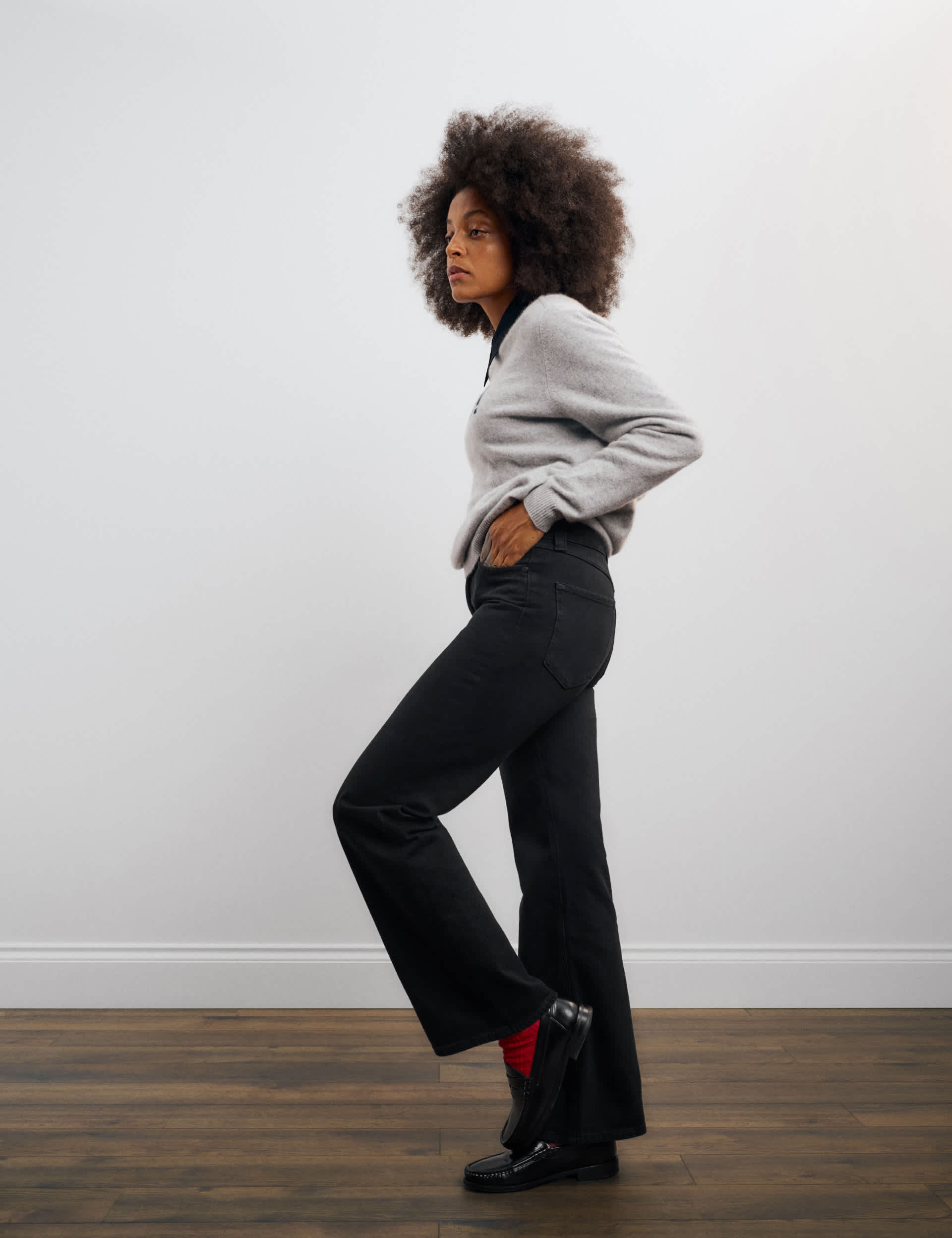 Cotton Rich High Waisted Wide Leg Jeans