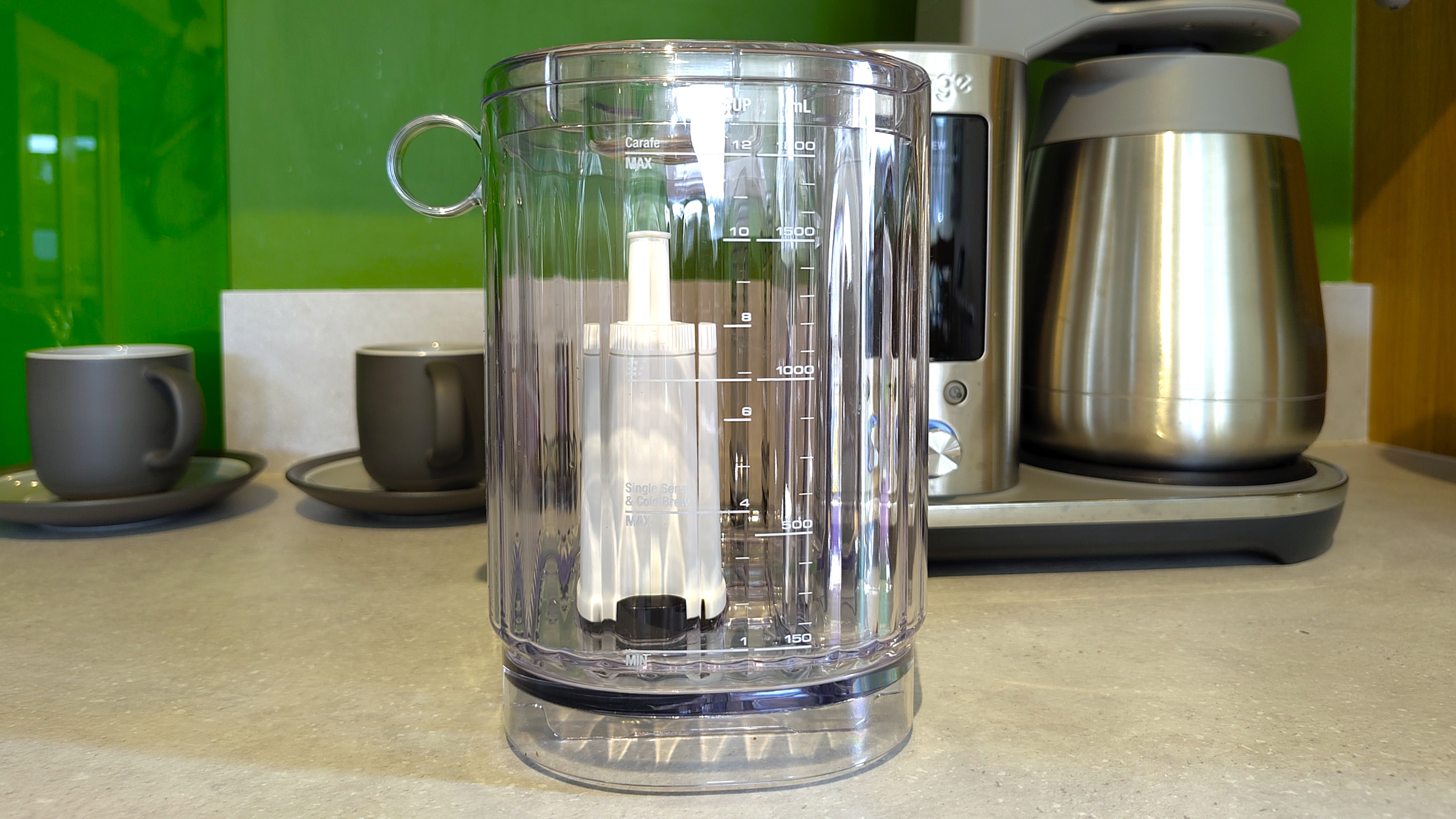 Sage Luxe Brewer Thermal water tank with filter installed