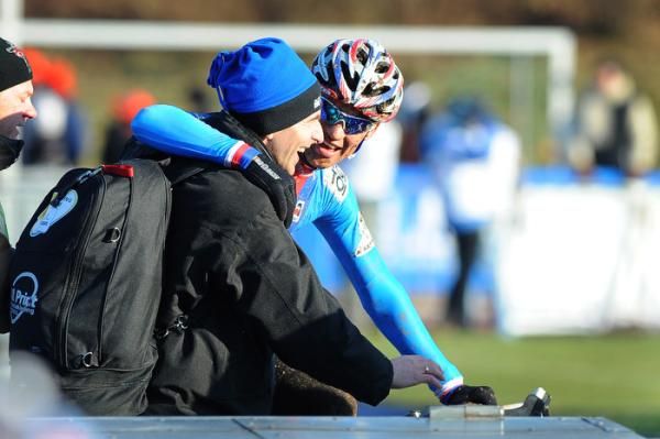 Zdenek Stybar (Czech Republic) celebrates after his win.