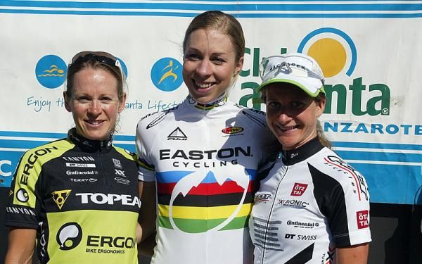 Women's podium with Annika Langvad on top