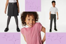 A collage of images of the M&S school uniform range