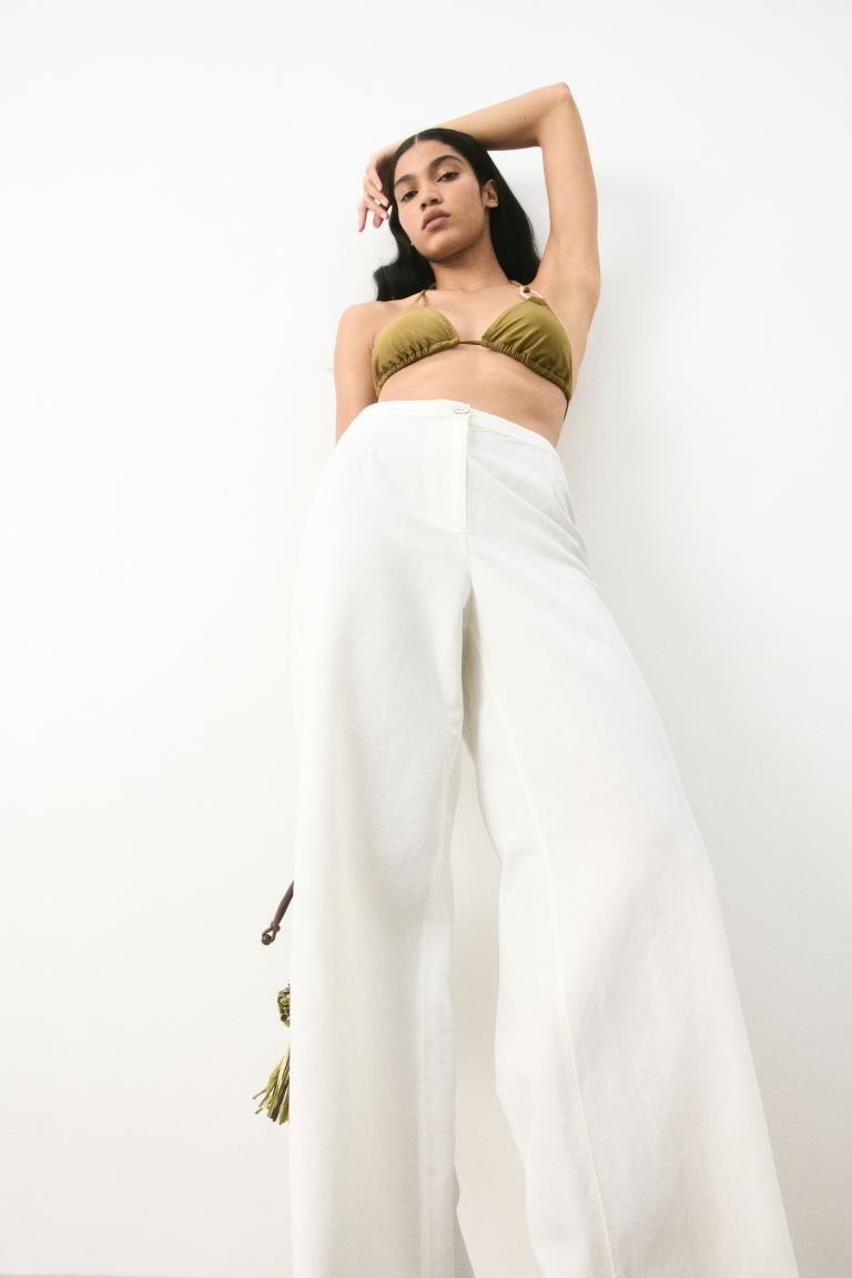 Linen-Blend Trousers