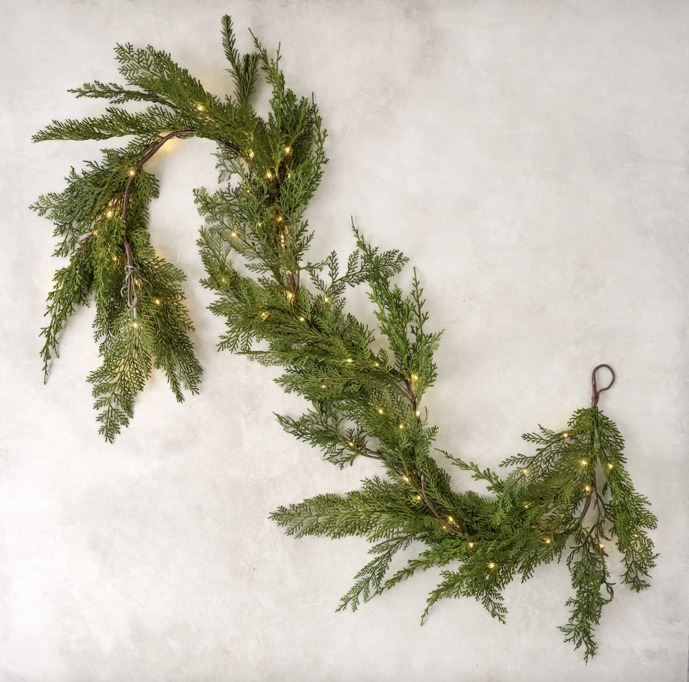 Real Touch Cedar Mix Pre-Lit Garland - 72&quot;