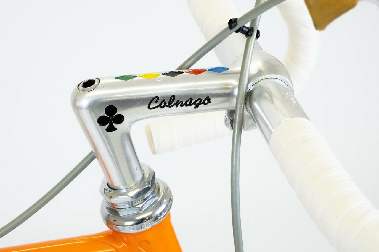 The Colnago Super&rsquo;s special, custom-milled Cinelli stem
