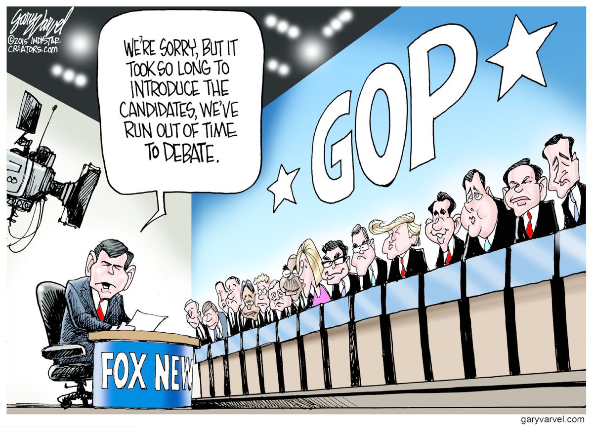 Political cartoon U.S. GOP Debate | The Week