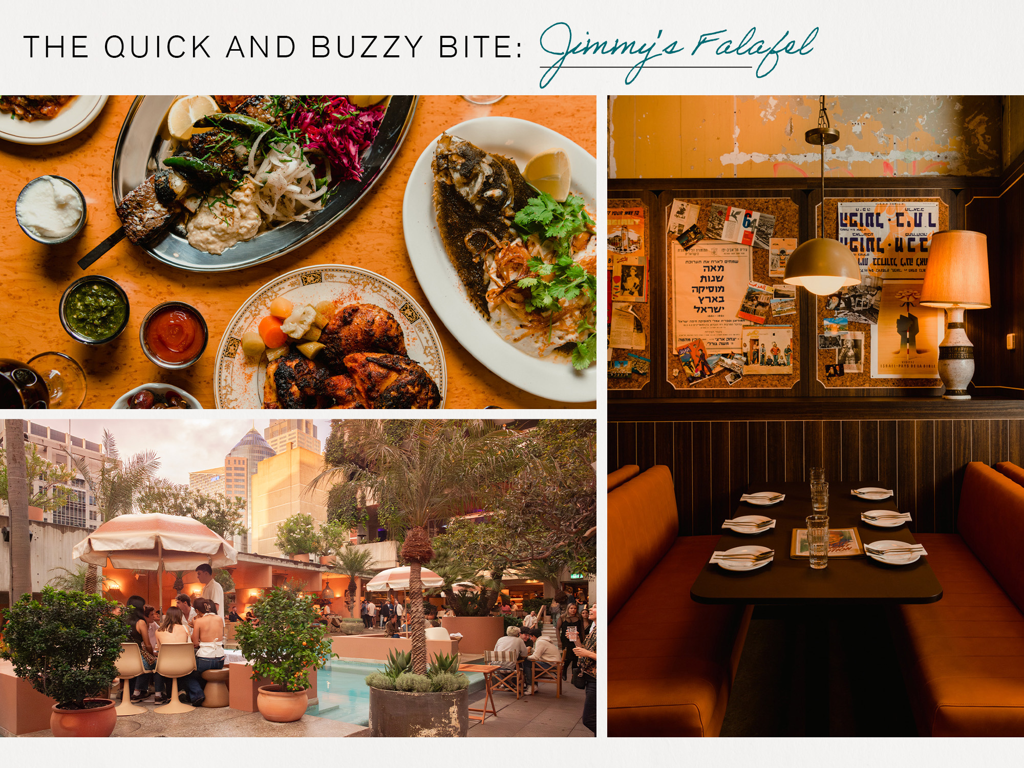 Collage of Jimmy's Falafel in Sydney, Australia.