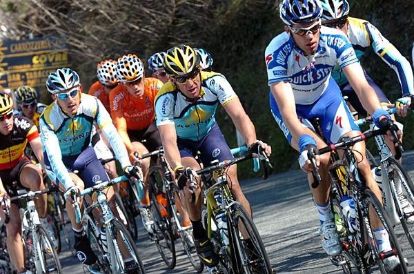 Lance Armstrong (Astana) in his first race back in Europe.