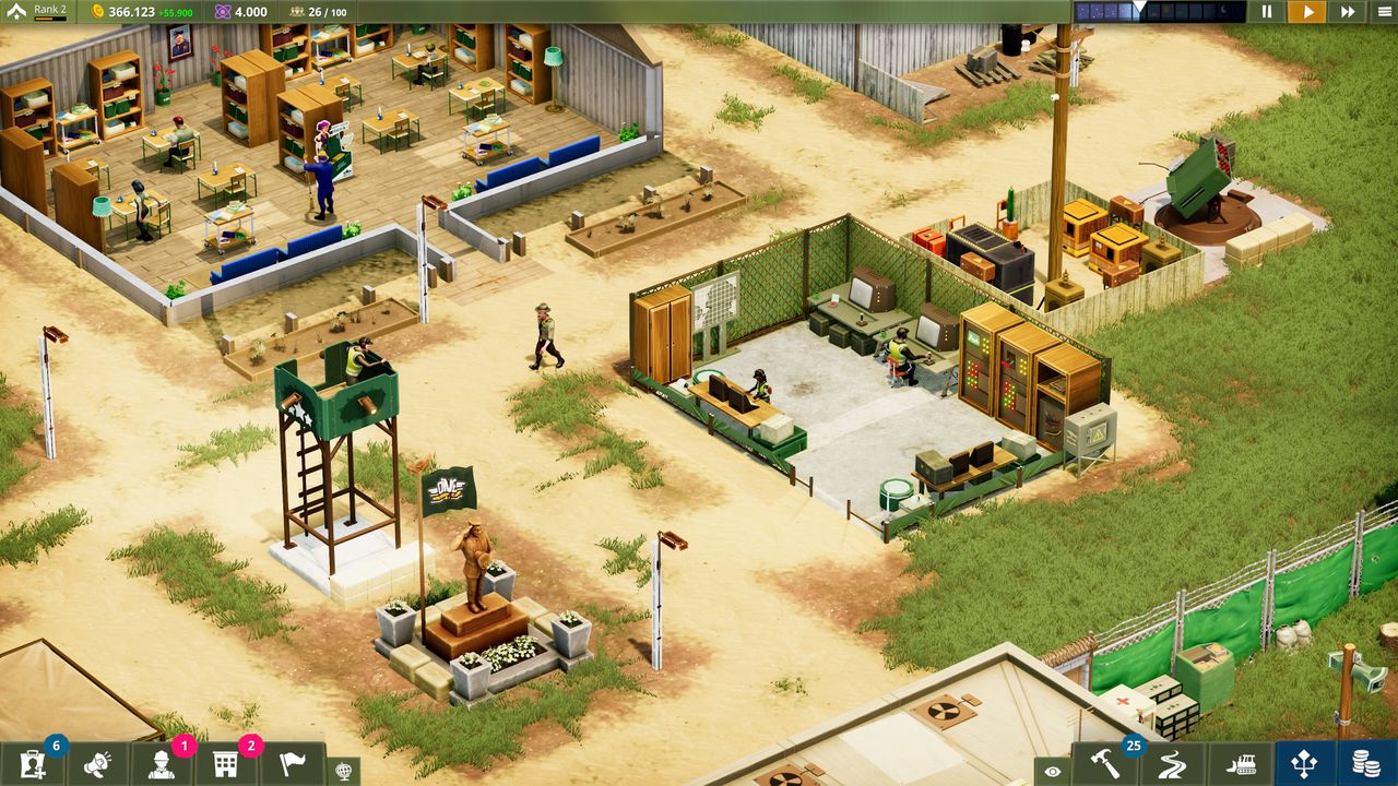 Military camp seen from above