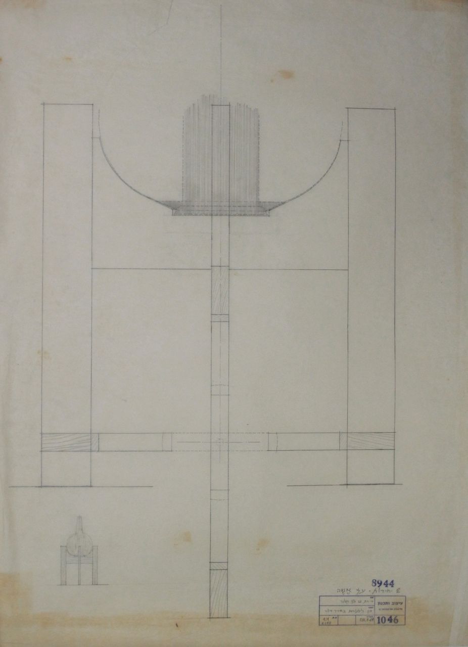 Technical drawing of Clore floor lamp