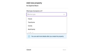 Screenshot of adding a property in RealOffice360 CRM