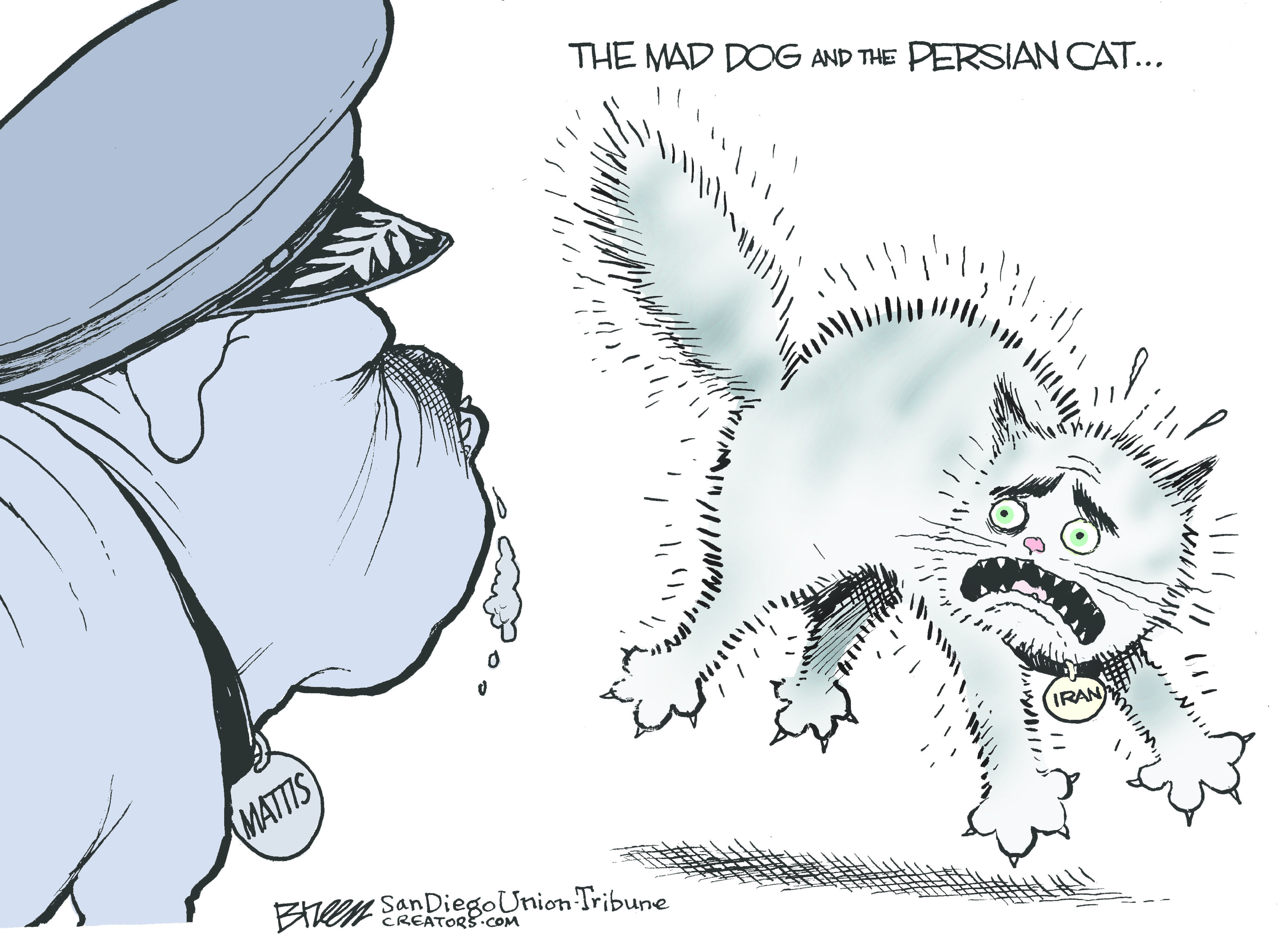 Political cartoon U.S. Donald Trump James Mattis