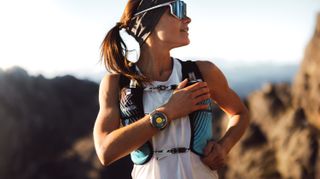Polar Grit X2 Pro worn by woman trail runner