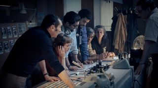 Jacques Lesgardes (Zinedine Soualem),Marianne Gebhard (Leonie Benesch),Geoff Mason (John Magaro),Carter (Marcus Rutherford) in September 5