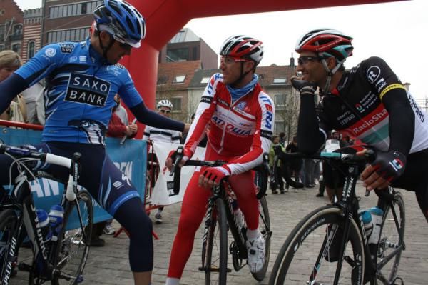 Three amigos: Matteo Tosatto, Luca Paolini and Daniele Bennati