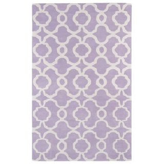 lilac rug with boho pattern 
