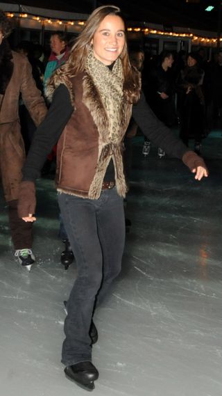 Pippa Middleton attends the VIP opening of the Somerset House Ice Rink in 2008