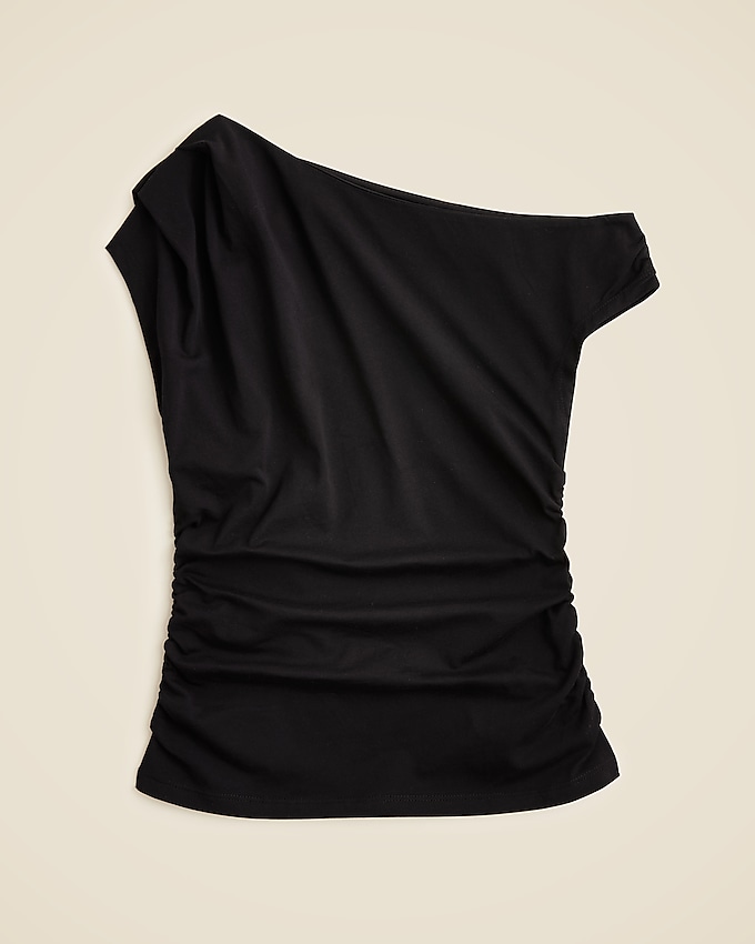 Stretch Cotton-Blend Off-The-Shoulder Top