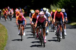 Veronica Ewers racing at the Tour de France Femmes 2023