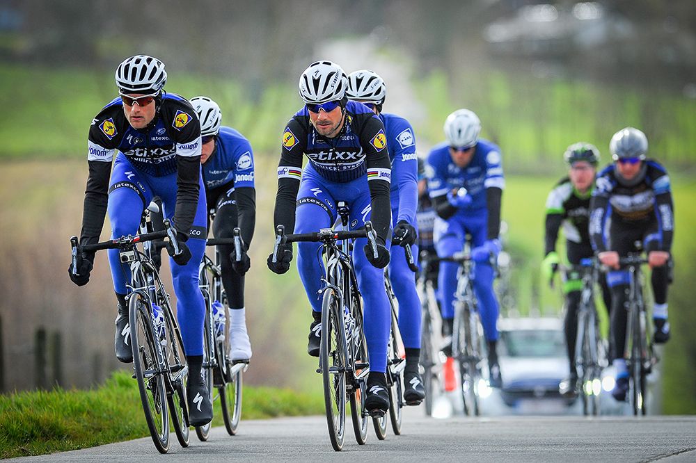 Etixx-Quickstep pre-ride the Tour of Flanders route